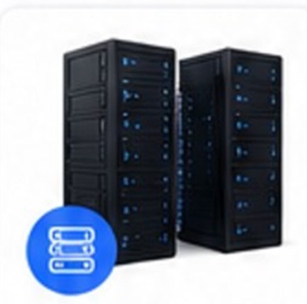 Racks de servidores em um data center